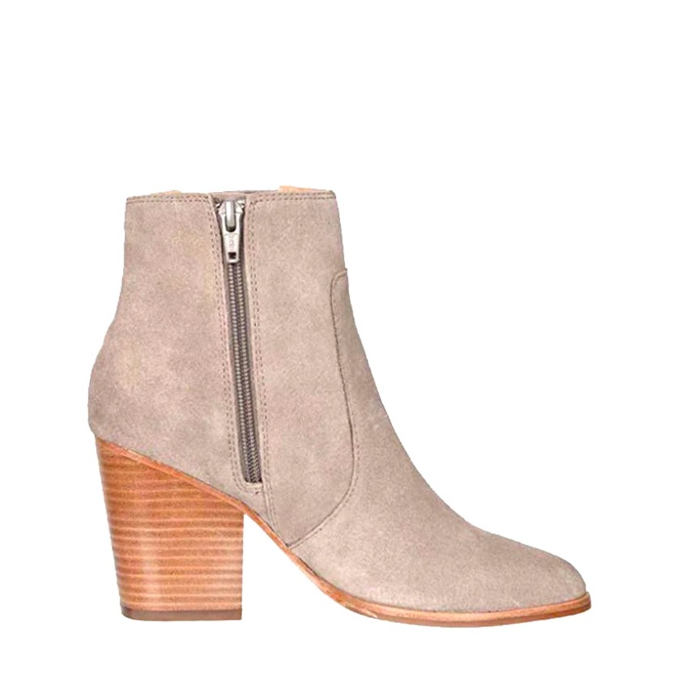 Soludos Emma Suede Western Ankle Booties - Size 11 | NIB | Neutral Taupe/Tan